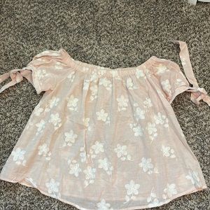 Pink off the shoulder top